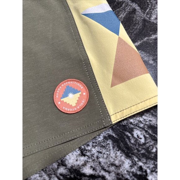 Roark Passage 16” Side Panel Boardshorts Military Green Mens Size 28 NWT RB471 - Picture 2 of 11